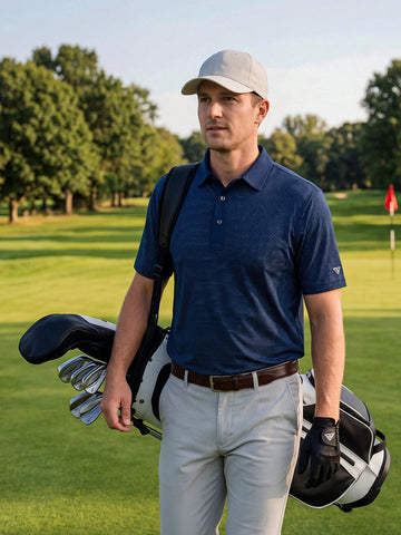 4 Way Stretch Jacquard Polo