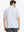 Back view of MAELREG Men's Performance Jersey Print Polo in White Grey Sea Wave – athletic fit