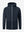 Reflective hooded softshell jacket in navy, clean 3D front view highlighting modern design.