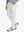Front view of model wearing Stretch Plain Everyday Pants, athletic fit and minimal look – WHITE