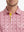 MAELREG Men's Performance Jersey Print Polo – Front chest view in Pink Donut