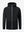 Reflective hooded softshell jacket in black, clean 3D front view highlighting modern design.