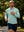 Model outdoor sports activity shooting scene, dry fit athletic 1/4 zip sweatshirt in light green heather