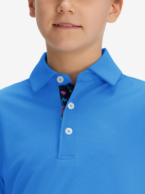 Boys Quick Dry Fit Athletic Solid Polo Shirts