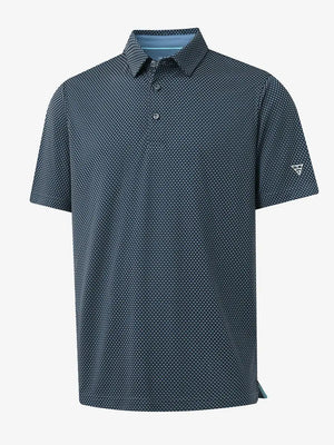 BLACK BLUE Your Favorite Jacquard Polo 3D product render