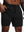 Front lower-body view from waist to knees showing stretch of BLACK 2 in 1 Running Sports Shorts with Liner