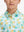 Close-up: nose to chest in leaves pineapple performance print boys golf polo