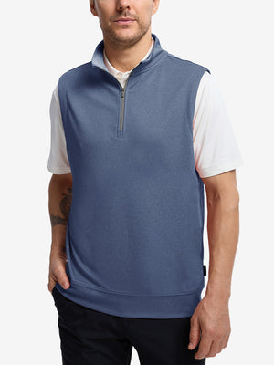 Lightweight Sleeveless Quarter Zip Golf Vest