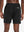 Back lower-body view from waist to upper calves in BLACK 2 in 1 Running Sports Shorts with Liner
