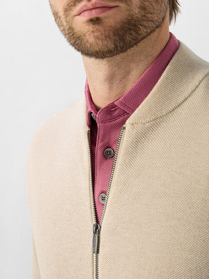 Wool Full Zip Sweater Bomber Jackets
