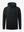 3D front view of the dry fit stretchy sweatshirts hoodie in black, sleek and flexible design.