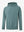 3D front view of the Quarter Zip Hoodie with Kangaroo Pocket in Aqua Heather, athletic casual style.