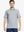 Front half-body view of male model in the Silver Grey Everyday Classic Solid Polo, standing still