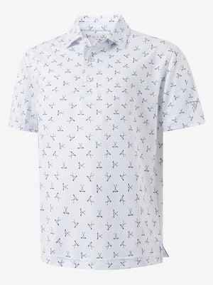 Youth Print Stretch Lightweight Polo Shirts