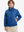 Boys windproof puffer jacket with pockets in klein blue, model front upper-body with one hand in pocket.