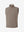 3d view of garment in brown melange  lightweight sleeveless quarter zip golf vest