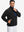 Model wearing the reversible fleece jacket with 5 pockets in black, casually posing with one hand in the pocket for a stylish, practical look.
