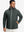 Model wearing reflective hooded softshell jacket, grey, front upper-body with a sleek fit.