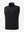 3D front view of the print collar quarter zip golf vest in black, sleek and sporty design.