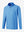 Front 3D view of youth winter micro-fleece quarter zip pullover, clean design with sky blue finish
