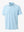 3D mockup of MISTY BLUE STRIPE Stylish Performance Golf Polo showing fabric design and silhouette