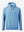 3D front view of the classic heather pullover hoodie in light blue melange, simple and relaxed athletic fit.