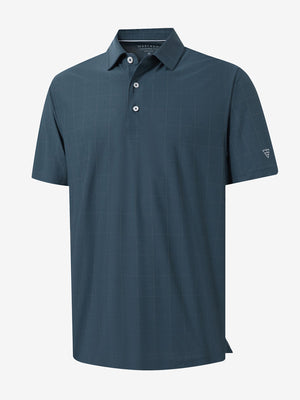 Performance Reflective Checked Collar Golf Shirt
