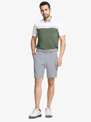 Full-body look in Glacier Grey shorts – relaxed fit, 9 Inch inseam