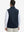 Back upper body view of the navy print collar quarter zip golf vest, clean cut and relaxed posture.