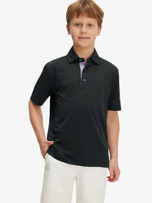 Boys Quick Dry Fit Athletic Solid Polo Shirts