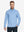 Men wearing Heather Pinstripe Brushed Dry Fit Quarter Zip Pullover in sky blue heather, front half body fit view