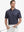 MAELREG Men's Performance Jersey Print Polo in Navy Pink Seagull – front half-body with golf pose