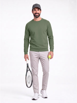Crewneck Sweatshirt with Zip Pockets
