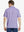Back view of MAELREG Men's Performance Jersey Print Polo in Lavender Seaside Palm – athletic fit