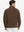 Back view of lightweight casual fleece jacket with 5 pockets, model in coffee brown, relaxed fit