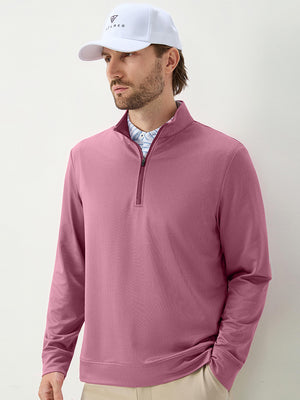 Herringbone Jacquard 1/4 Zip Pullover