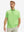 Front half-body shot of model wearing the turquoise green ventilated pique performance polo for a casual sporty look