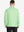 Back waist-up shot of model wearing light green melange moisture wicking quarter zip pullover