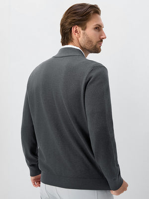 Wool Full Zip Sweater Bomber Jackets