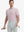 Model wearing Red Blue Stripe Performance Stripe Golf Shirt – front half-body pose