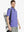 Front half-body view of male model in the Bluish Violet Everyday Classic Solid Polo, standing still