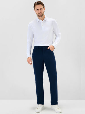 Textured Proflex Chino Pants With 5 Pockets