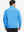 Back view of lightweight casual fleece jacket with 5 pockets, model in sky blue, relaxed fit