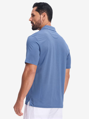 Comfy Breathable Pin-Stripe Golf Polos