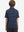 Back upper body view of kids stylish stripe polo shirts, showing pattern and navy stripe tone