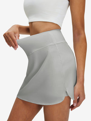 High Waist Built-in Short A-Line Golf Skirt with 5 Pockets