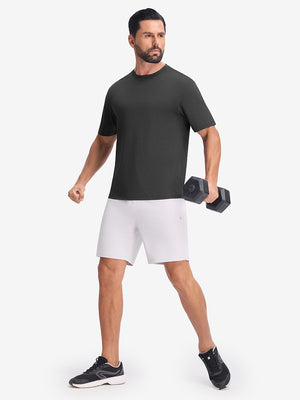 Moisture Wicking Heather Round Neck Athletic T-Shirts