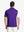 Back half-body view of model in PURPLE Moisture Wicking Color Block Polo Shirt.