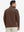 Ultra-Soft Brushed Fleece Lining Quarter Zip Sweatshirt in coffee brown, back upper body view