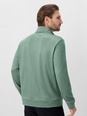 Herringbone Jacquard 1/4 Zip Pullover